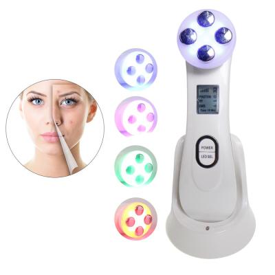 5 em 1 dispositivo ultrassônico facial da vibração da terapia do fotão do diodo emissor de luz EMS Mesotherapy RF