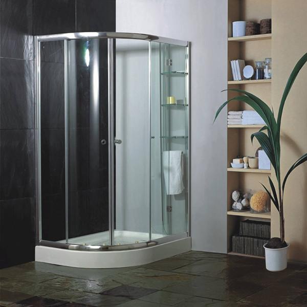 304 Stainless Steel Bath Shower Cabinet Black Chrome Aluminum Finish