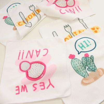 Personnalisé imprimant le tissu organique mou d'essuie-glace de cuisine de serviettes de thé