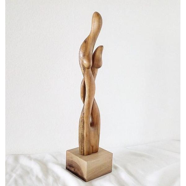 Aesthetic Appeal Abstract Wood Art Sculpture No Damage
