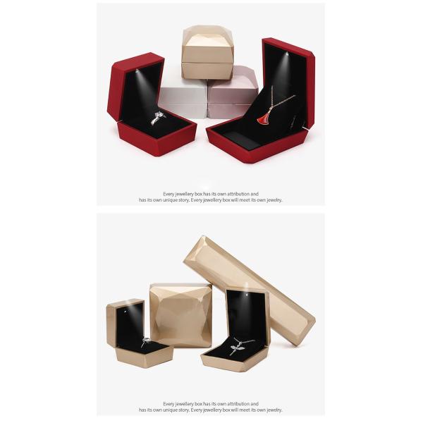 Customized Spray Paint Box Gift Packaging LED Light Jewelry Box