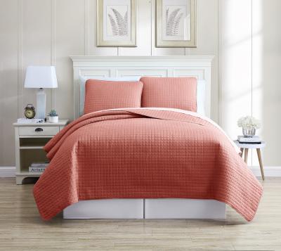 Microfiber Ultrasonic Bedspread Machine Washable Polyester Fiber Bed Cover Set