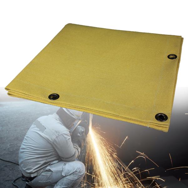 Couverture de soudure en fibre de verre ignifuge 550C, tapis industriel résistant à la chaleur