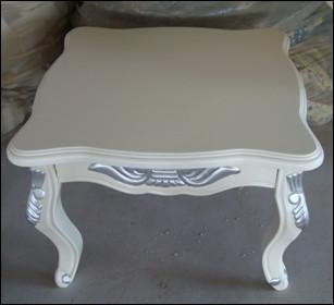 luxury French style square wooden tea table