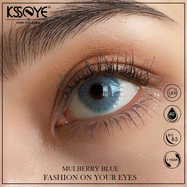 KSSEYE Mulberry Blue Colored Contacts Lenses 14.0mm Rinnegan Yearly Natural