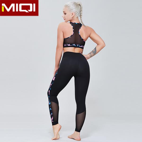Newest 2 Pcs Women Sport Fitness Set Sexy Mesh Sport Bra And Butt Lift Legging Women