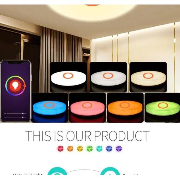 Multifunctional RGBCW Smart Wifi Voice App Remote Control Bedroom Living Room Music Led Ceiling Lamp