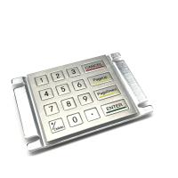 IP65 / IK07 Mini clavier numérique industriel métallique 16 touches clavier léger USB Panneau arrière monté à -40°C