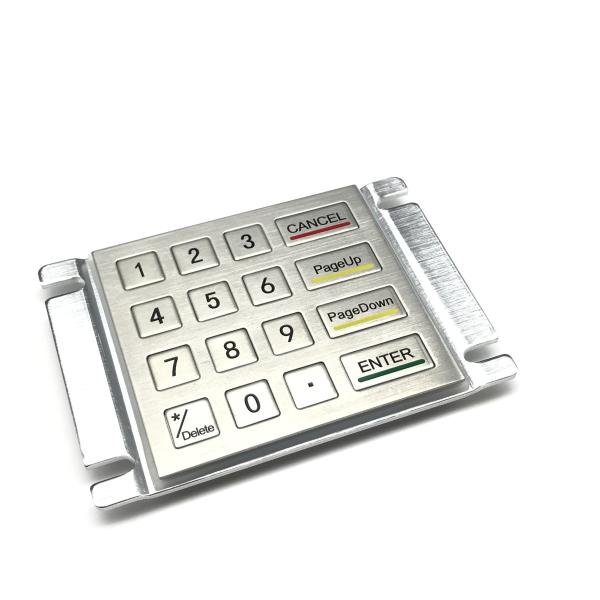 IP65 / IK07 Metal Industrial Mini Numeric Keypad 16 Keys Lightweight Keypad USB Rear Panel Mounted -40℃