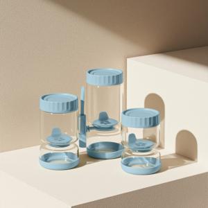 Tarro de pepinillos con forma de reloj de arena de 750 ml con separador de