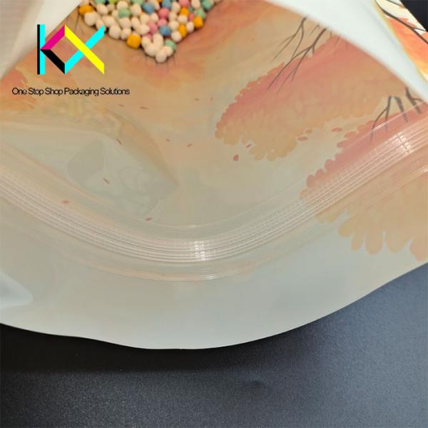 Eco Friendly Recyclable Packaging Bags for Cookie Gummy Candy Stand Up Pouch with customer's logo