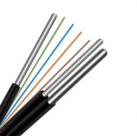 Tipo revestimento de PVC da curva preto do núcleo FFTH do cabo pendente OFC 2 com fio de aço
