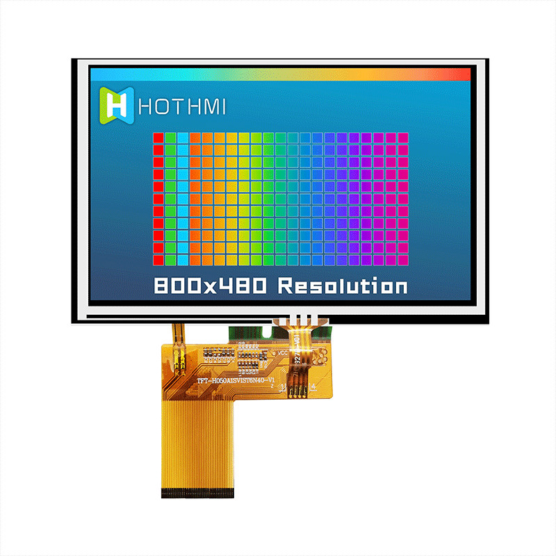 Сопротивляющаяся 5 индикаторная панель IC 7262 800x480 дюйма TFT LCD ставит точки 40PIN TFT-H050A1SVIST4R40