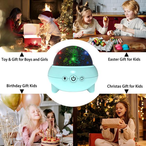 Bedroom RGB Star Projector Animal , Multiscene Mermaid Night Light Projector