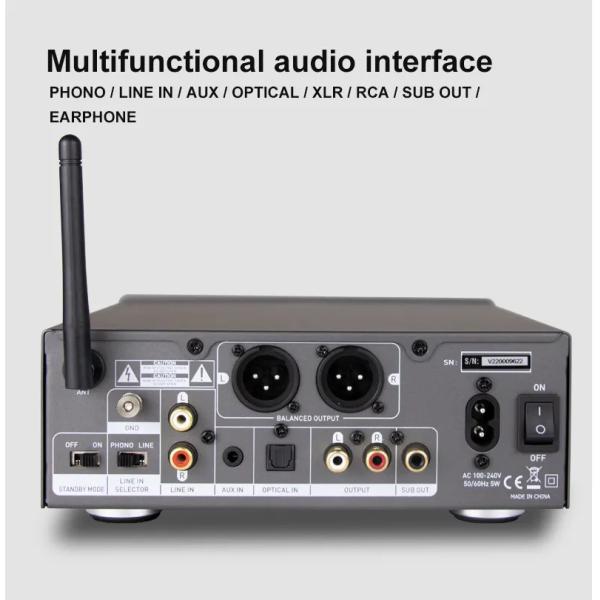 100W RMS HiFi Audio Power Amplifier Class D Audio Amp Desktop Compact 2 Channel Stereo Amplifier