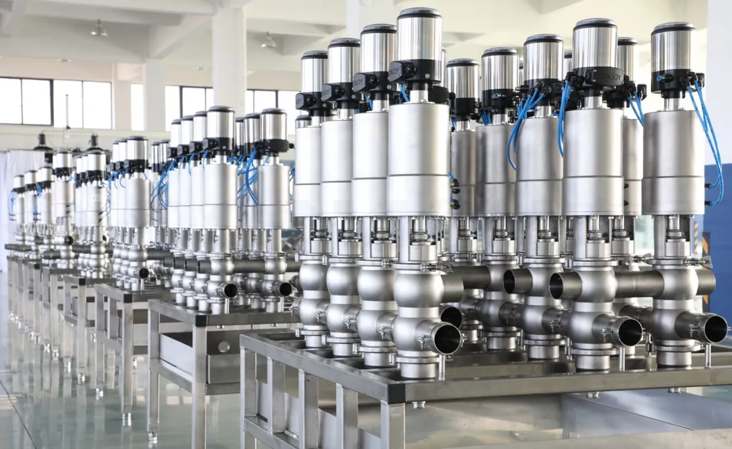 Donjoy Double Seat Mixproof Valves Manifold For Food Beverage Processing