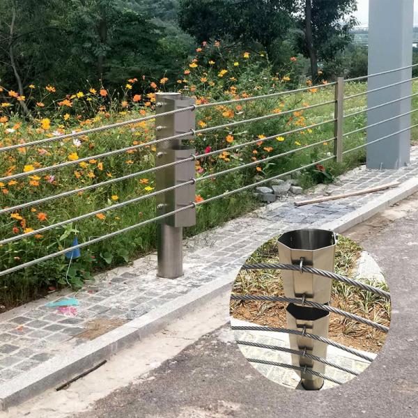 Безопасность дорожного движения Гибкие ограждения на заказ Цветная стальная проволока кабельный барьер