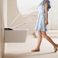 Nouveau design moderne armoire automatique à bipède siphon salle de bain à chasse d'eau pas besoin réservoir d'eau murale suspendue salle de bain intelligente