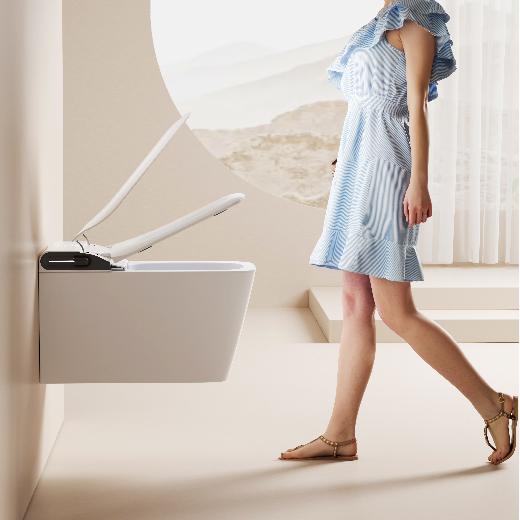 NEW Modern Design Automatic Bidet Closet Siphon Flush Bathroom No Need Water-tank Wall Hung Intelligent Smart Toilet WC