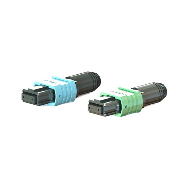 Mini Housing MPO Connector 3.8mm round boot Fiber Optic metal insert spring push