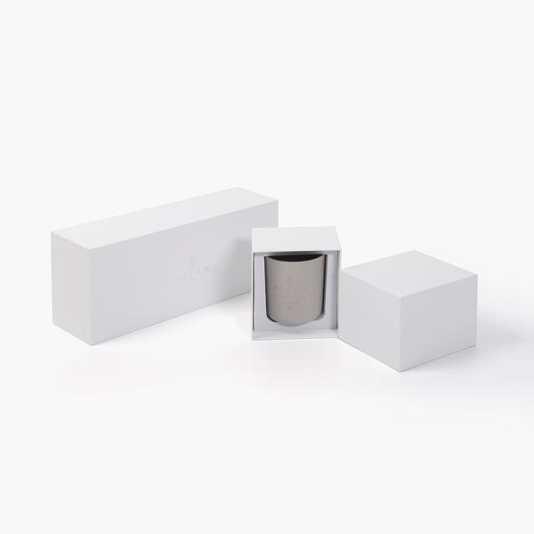 Custom Luxury Candle Box Packaging with Rigid Lid White Matte Empty Cup and Sponge Liner Aromatherapy Gift Box