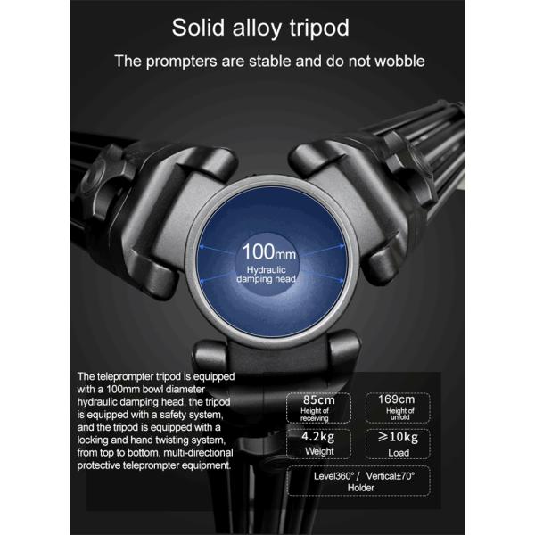 24-дюймовый телепромптер с 300-нитовым монитором яркости и пультом дистанционного управления