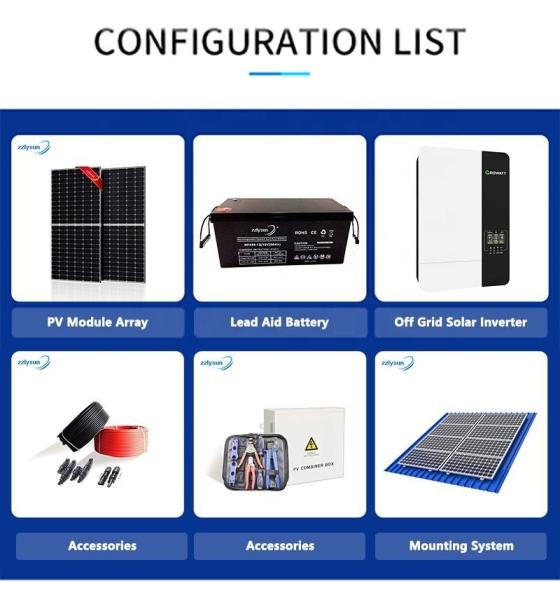Full Set Off Grid Solar Energy System Photovoltaic 20KW Lead Acid Battery Pack