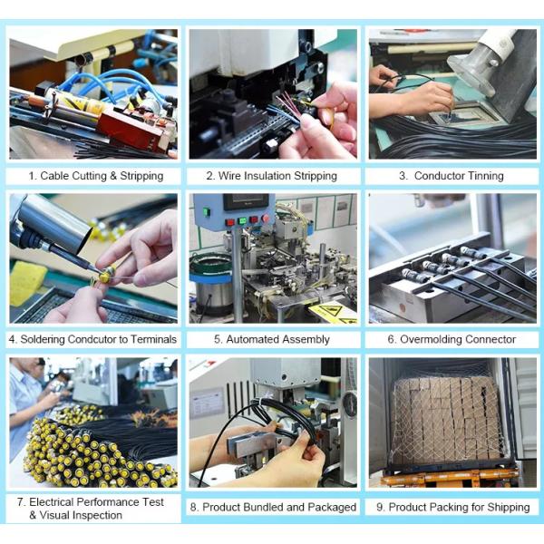 Rigoal PUR / PVC Molded M8 To M12 Cable 26AWG-22AWG Waterproof IP68