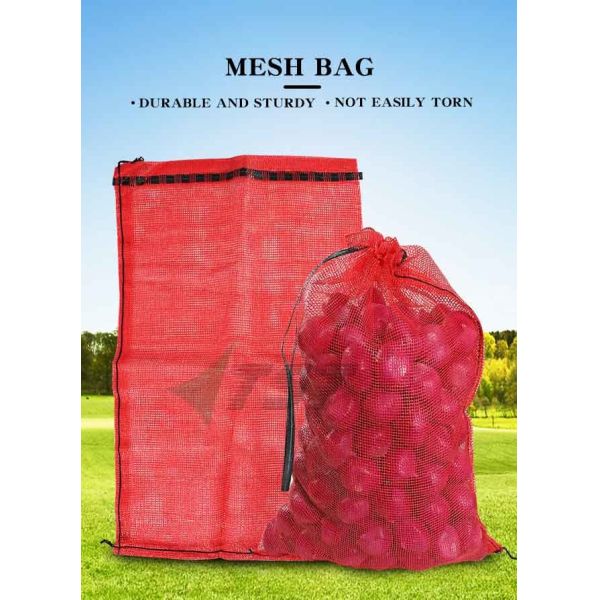 Customzied Sizes And Colors Plastic Pp Leno Mesh Bag For Onion Potato Firewood Packing