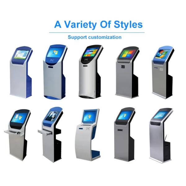 Industrial Floor Standing Touch Screen Self Service Kiosk 19 Inch For Ticket Collecting