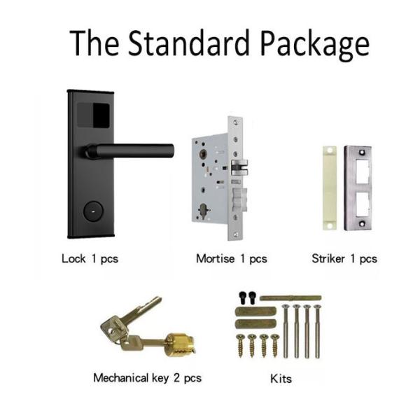 Keycard Rfid Hotel Door Lock System 240mm Electronic Card Lock System
