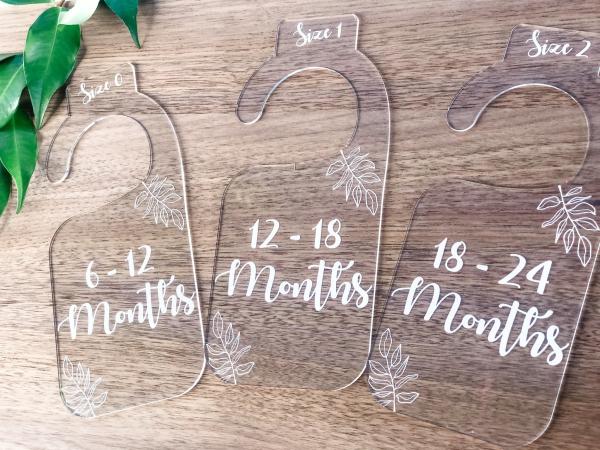 12 Pcs Baby Cloth Divider Card Hanging Clothes Closet Shelf Dividers Monthly  For Babies