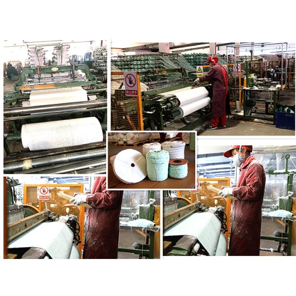 High Temperature Refractory Ceramic Fiber Textile Fabric Rope Tape Cloth Insulation