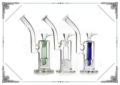 10'' Smoking Glass Water Bubbler With Color Doubler Showerhead Perc Hookah