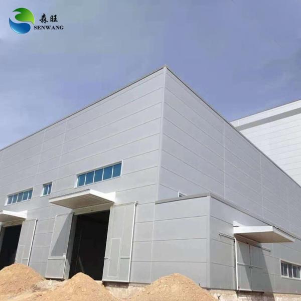 Multi-Storey Prefabricated Steel Structure Workshop Building Kits with Sliding Door Sandwich Panel Roof and Wall