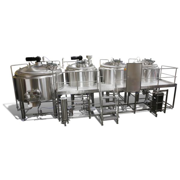 Food Grade 4 Vessel Brewhouse 5000L Direct Fire Brew Kettle SS304 / 316 Material