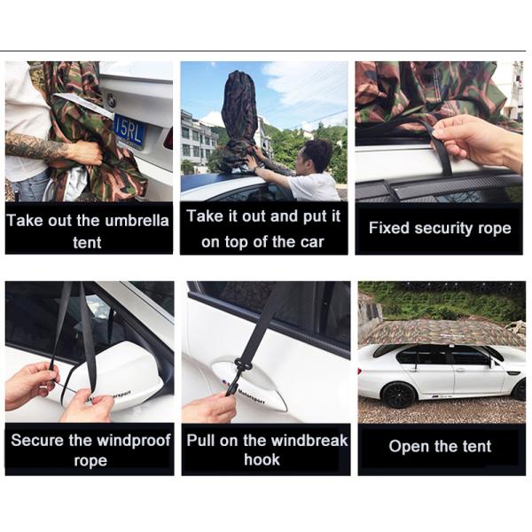 Multifunctional Windproof Car Umbrella Automatic Portable Outdoor Tent UV Proof Sun Shade