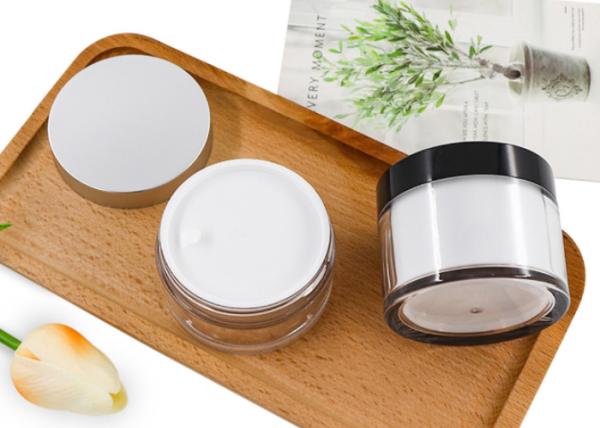 Wear Resisting 50g Food Grade Plastic Cosmetic Jar Yellow Hand Lotion Containers