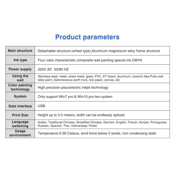 Indoor And Outdoor Wall Mount 3D Printer For Metal Paper Wood And Ceramic Tiles
