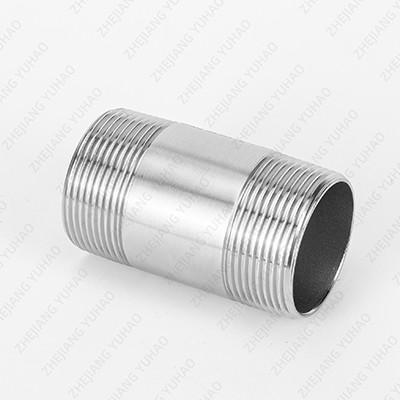 Raccord de tuyau hydraulique sans soudure en acier inoxydable fileté Bspt long/court/barillet