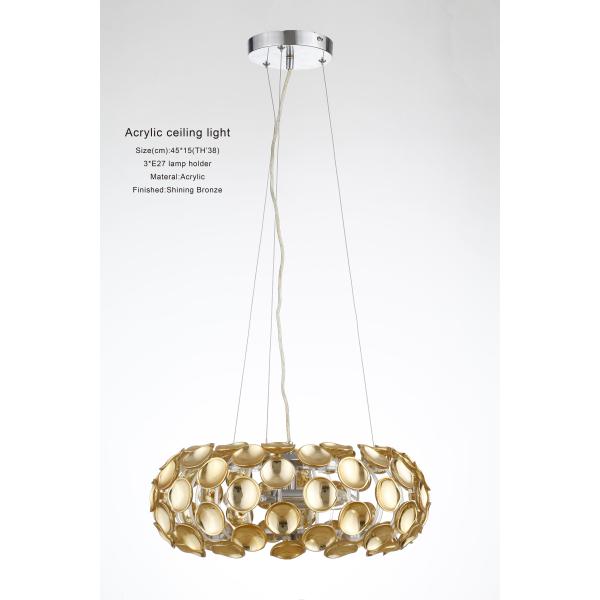 North Europe Style Shining Bronze Acrylic Pendant Lamp Medium Size