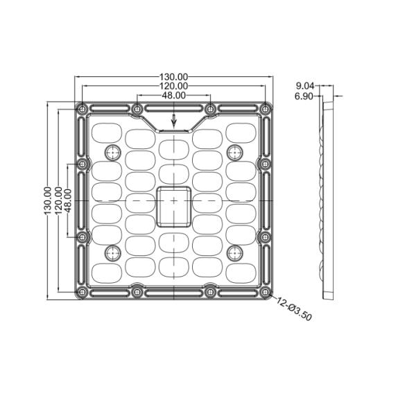 Объектив квадрата SMD5050 Multi одевает 30 в 1 80x150 градусе 130x130mm