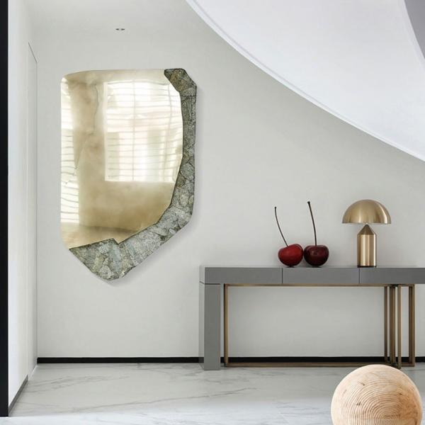 Bespoke Modern Abstract Art Prints Metal And Stone Wall Painting Interior Decor