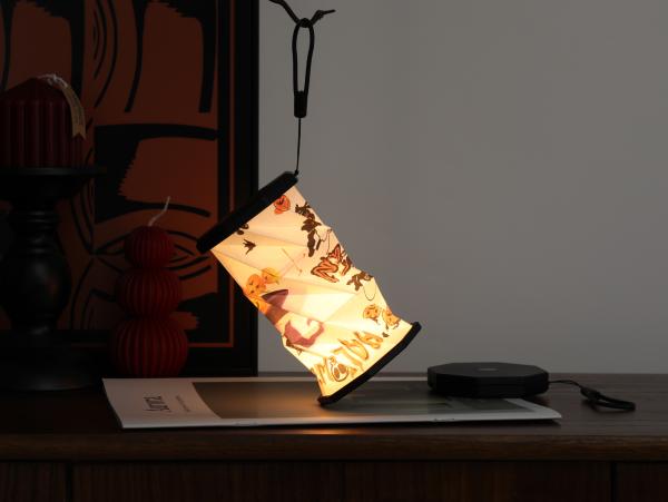 Rotating Folding Origami Light Fixture Large Paper Floor Lamp Touch Control