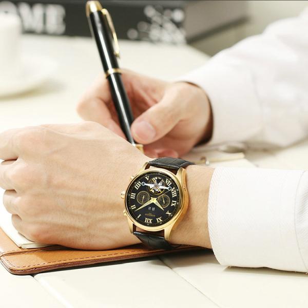 KINYUED Custom Logo Original Luxury Brand Automatic Mechanical Tourbillon Watch Men