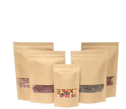 factory direct supply wholesale stand up pouches kraft paper zipper bag for good packing