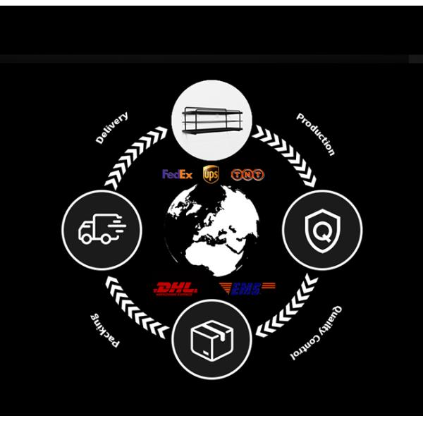 SS201 Wall Bath Accessories Chrome Holder For Shower 10kg Loading Kitchen Wall Rack