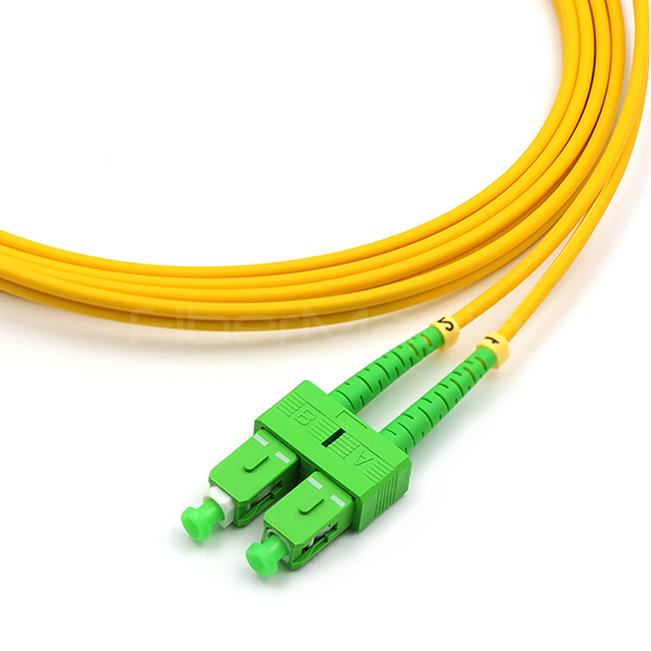 LC APC To SC APC Duplex 9/125 OS2 Single Mode LSZH Armored Patch Cable 3.0mm