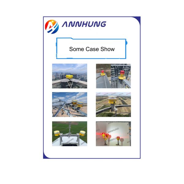 Solar Powered LED Aviation Obstruction Light with IP68 Rating and 360 Beam Angle for Marine Navigation