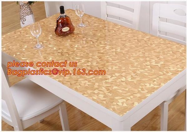 Custom transparent tablecloth soft plastic tablecloth waterproof and oil proof, PVC waterproof soft glass cloth mat Plas